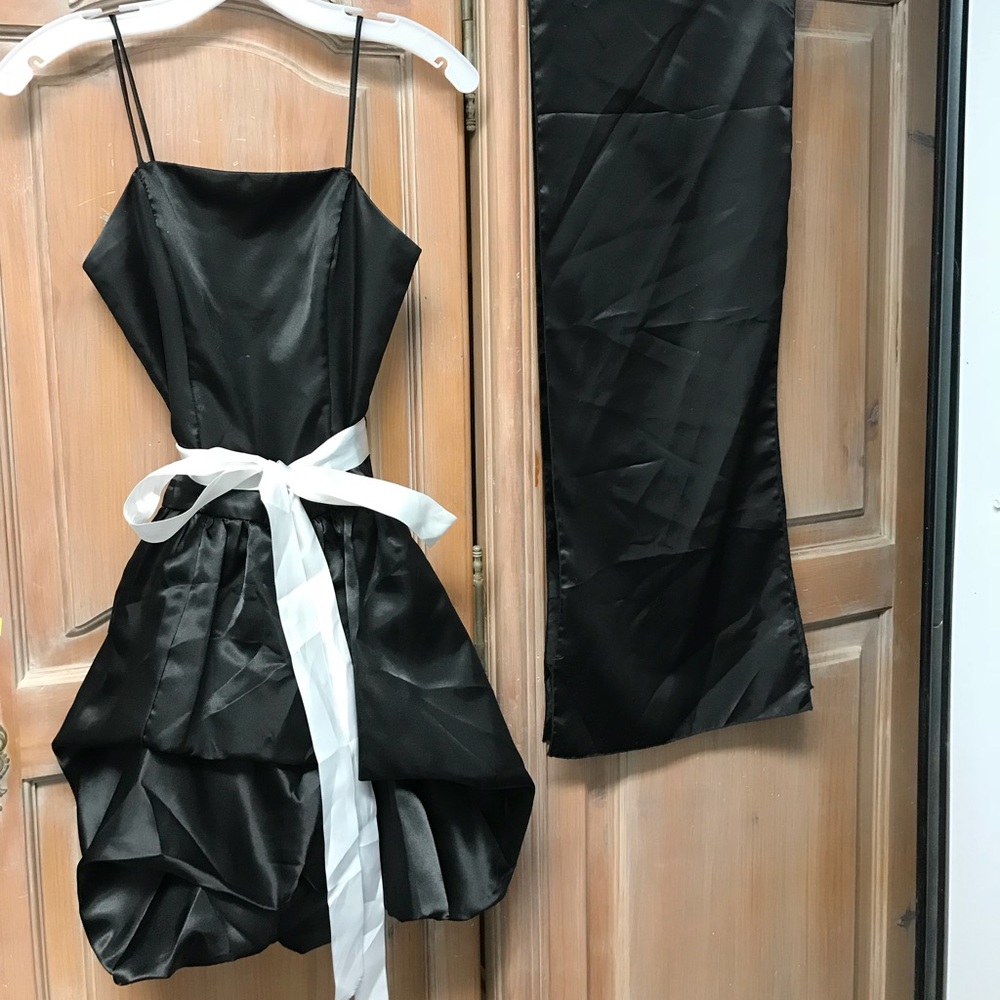 Fiesta LBD Cocktail/Semi Formal w/Sash & Shawl